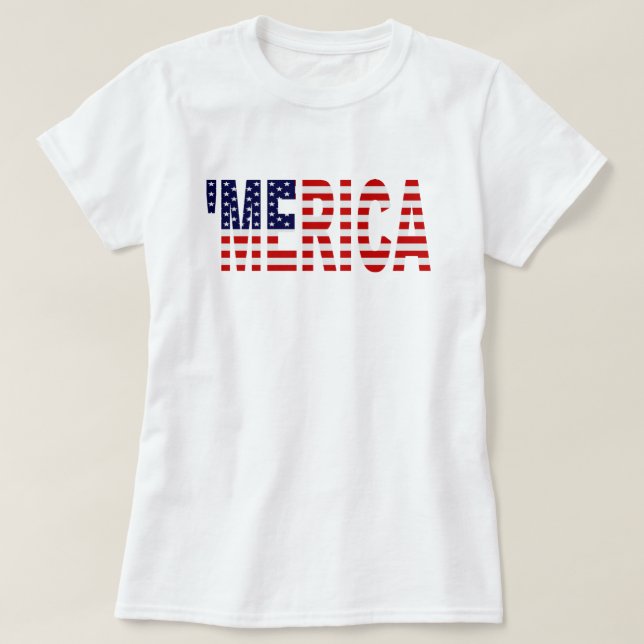T-shirt U.S. Chemise de MERICA de drapeau ' (Design devant)