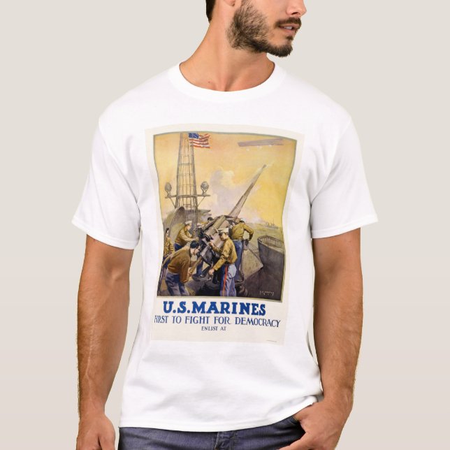 T-shirt U.S. Marines - d'abord pour lutter pour la (Devant)