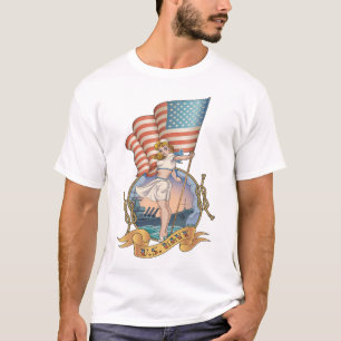 T-shirt U.S. Rétro chemise de marine
