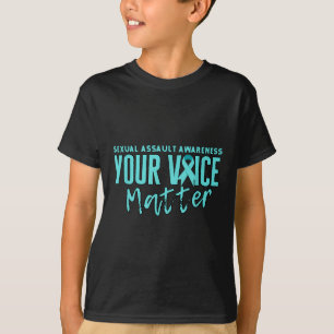 T-shirt Ual Ault Awareness 2025 Ruban Turquoise Votre Voix