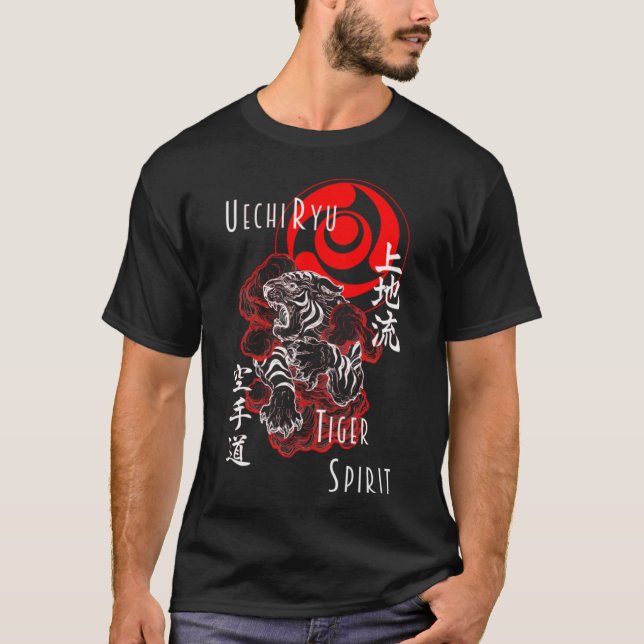 T-shirt Uechi Ryu Karate Do Tiger Spirit Martial Arts Budo (Devant)