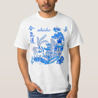 T-shirt Ueshiba Aikido Castle Willow Scene - Arts Martiaux