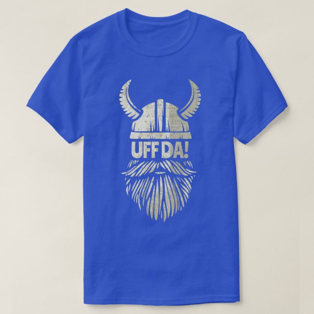 T-shirt Uff Da Casque Viking Drôle Barre Drôle Mythe Scand (Design devant)