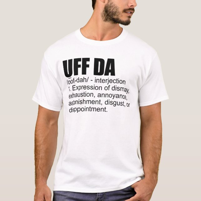 T-shirt Uff Da Définition Viking Scandinave Norvégien (Devant)