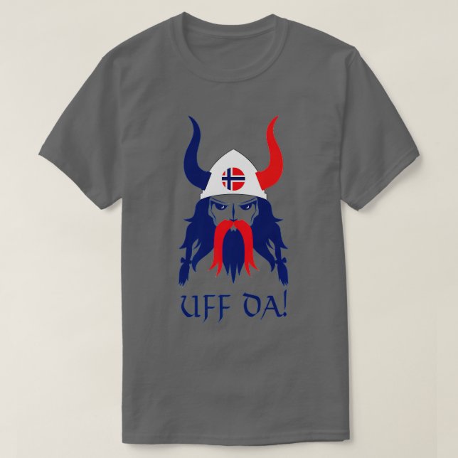 T-shirt Uff Da Norvégien Nordique Viking Scandinave Norvèg (Design devant)