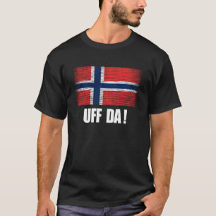 T-shirt Uff Da Norway Drapeau Norge Patrimoine Culture Sou