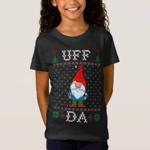 T-Shirt Uff Da, Suédois Tomte Gnome, Dieu juil, Noël laid