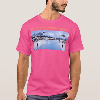 T-shirt Ufo Bombarde Au-Dessus Du Canada - Tirs À Jet Bomb