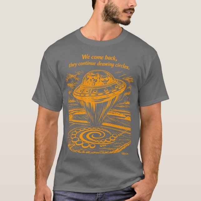 T-SHIRT UFO CROP CIRCLES  (Devant)