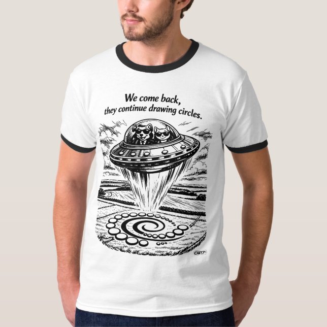 T-SHIRT UFO CROP CIRCLES (Devant)