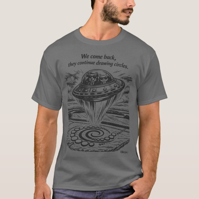 T-SHIRT UFO CROP CIRCLES  (Devant)