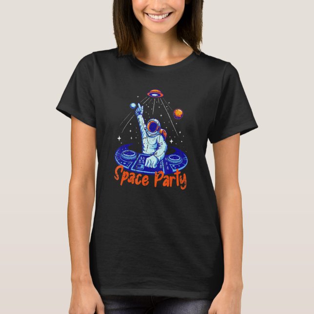 T-shirt Ufo Distressed - Conception d'astronautes de la pa (Devant)
