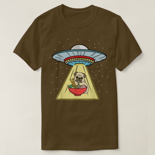 T-shirt Ufo Enduction Carlin manger Ramen (Design devant)