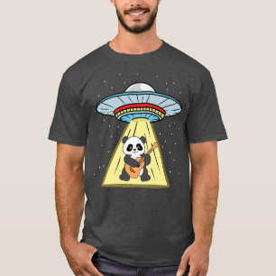 T-shirt Ufo Enduction Panda Jouer Guitare Premium
