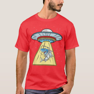 T-shirt Ufo Enlèvement d'un astronaute de requin