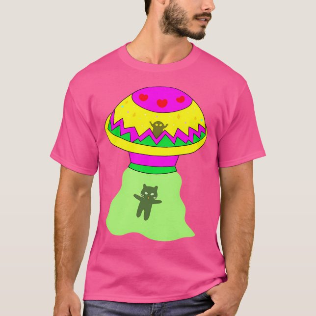 T-shirt Ufo Prendre Un Chat Avec Vous (Devant)