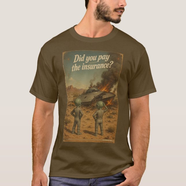 T-shirt UFO Roswell 40-50s (Devant)