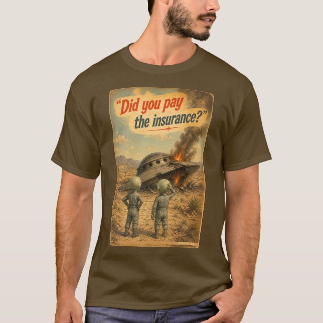 T-shirt UFO Roswell 40-50s (Devant)