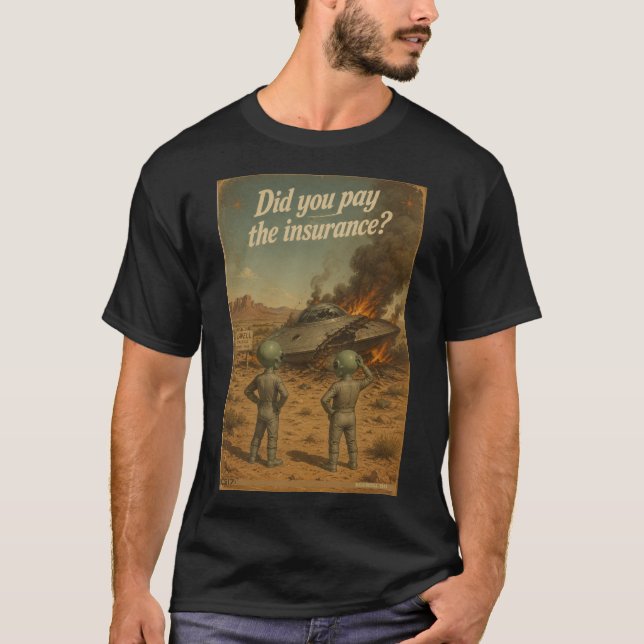 T-shirt UFO Roswell 40-50s (Devant)