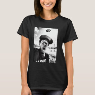 T-shirt UFO Shocked Baseball Lecteur Selfie Alien Rencontr