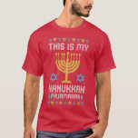 T-shirt Ugly Chanukah Pajama This Is My Hanukkah Pajamakah<br><div class="desc">Ugly Chanukah Pajama This Is My Hanukkah Pajamakah Menorah  .</div>