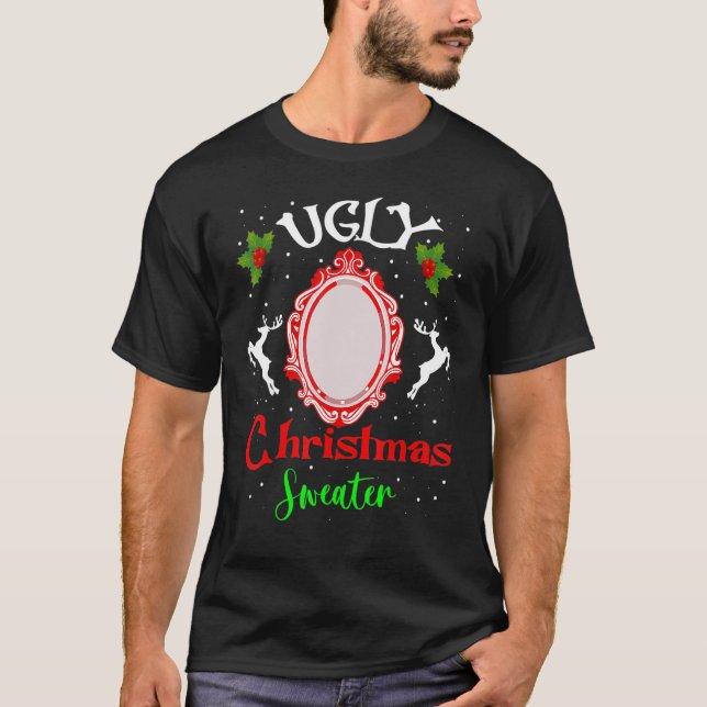 T-shirt   Ugly Christmas Sweater With Mirror (Devant)