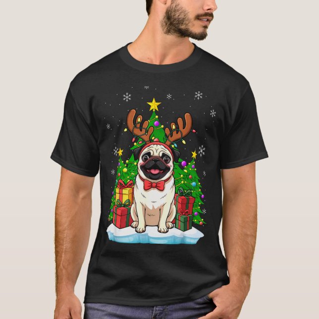 T-shirt Ugly Pug Christmas Sweater Pajama For Women Men Fa (Devant)
