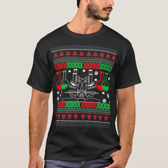 T-shirt Ugly Science Chemistry Biology Christmas Sweater  (Devant)
