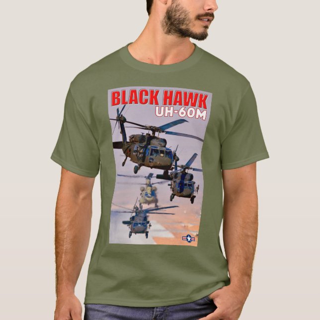 T-SHIRT UH-60M NOIR HAWK (Devant)