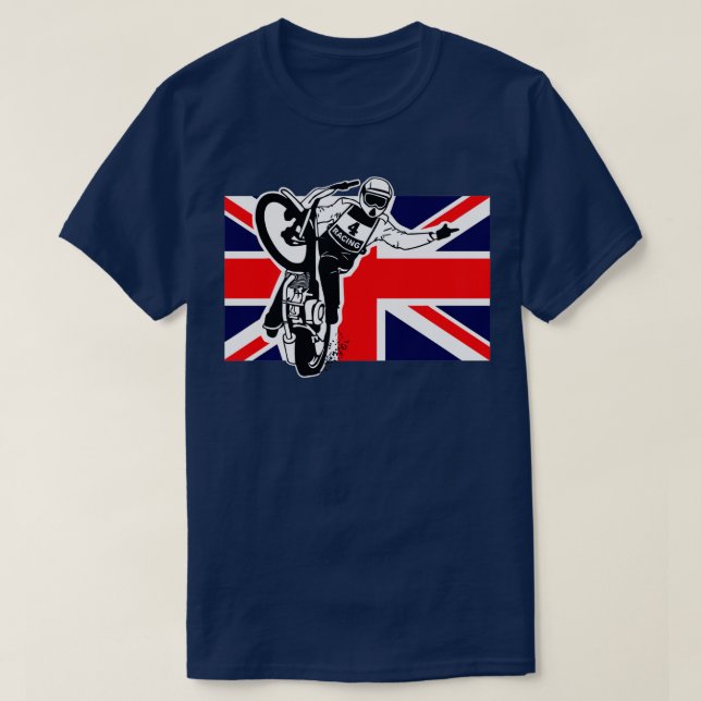 T-shirt UK Speedway Motorcycle RacingTShirt  (Design devant)
