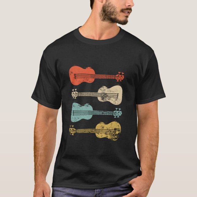 T-shirt Uke hawaïen Ukulele Colorée Eapple (Devant)