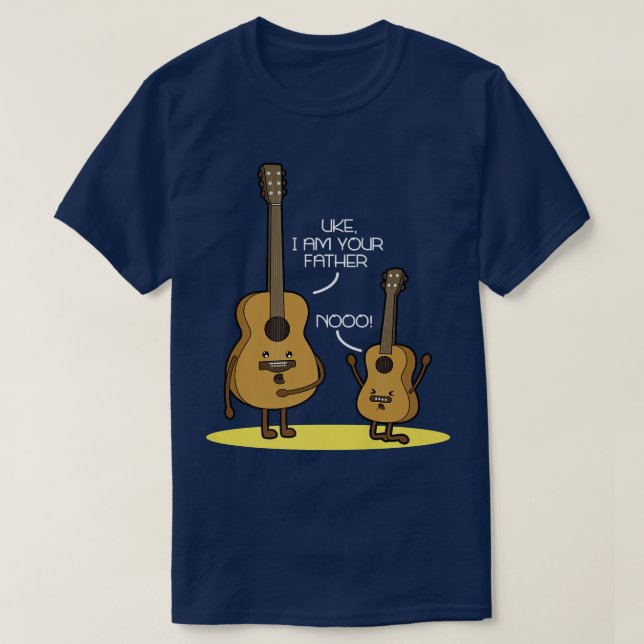 T-shirt Uke I Am Your Father Ukulele Funny Guitar Music Pr (Design devant)