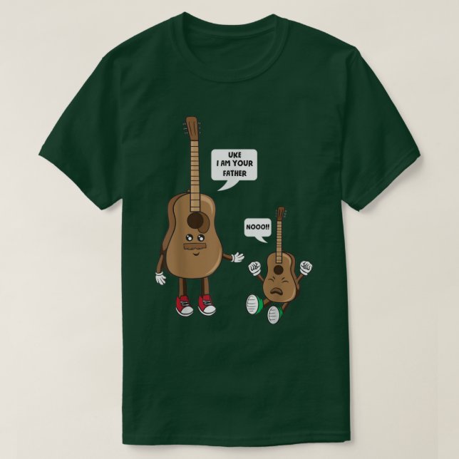 T-shirt Uke Je Suis Ton Père Funny Guitare Ukulele Joueur  (Design devant)