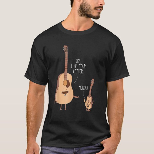 T-shirt Uke Je Suis Ton Père Musique Guitare (Devant)