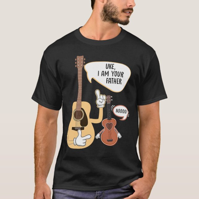 T-shirt Uke Je Suis Ton Père Musique Ukulele Guitar Player (Devant)