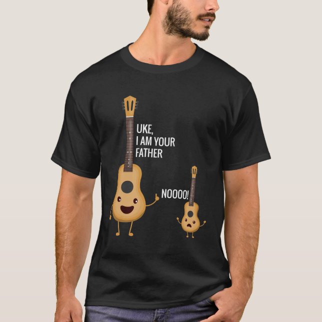T-shirt Uke Je Suis Ton Père T Shirt Ukulele Funny Guitare (Devant)