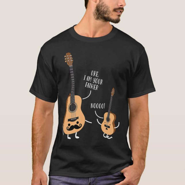 T-shirt Uke Je Suis Ton Père T Shirt Ukulele Guitare (Devant)