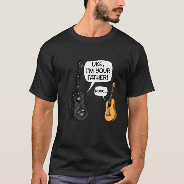 T-shirt Uke Je Suis Ton Père Ukulele Guitare Musique (Devant)