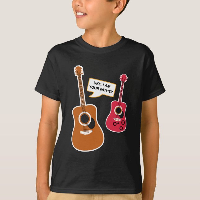 T-shirt Uke je suis votre père - cadeau drôle de guitare (Devant)