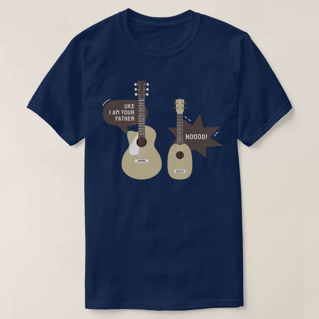 T-shirt Uke Je Suis Votre Père Ukulele Guitar Music3088 (Design devant)