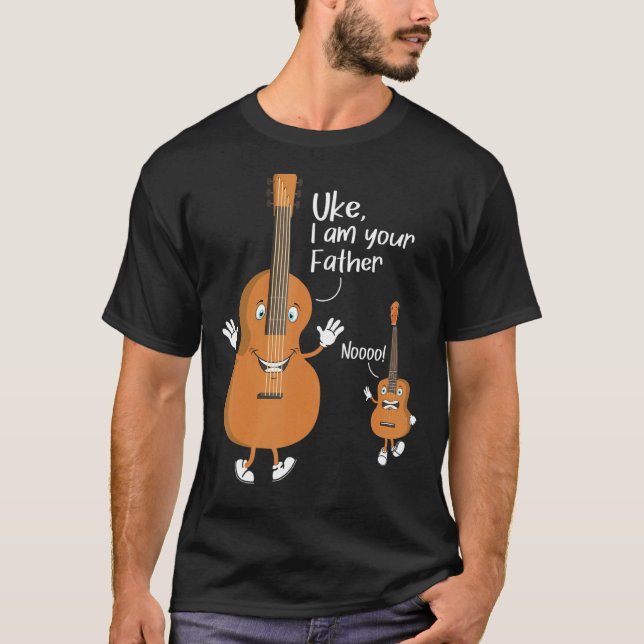 T-shirt Uke Je Suis Votre Père Ukulele Guitare Instrument  (Devant)