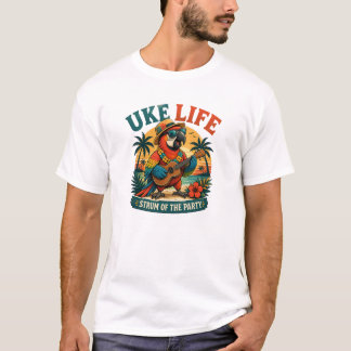 T-shirt Uke Life Parrot – Island Vibes Ukulele Bird