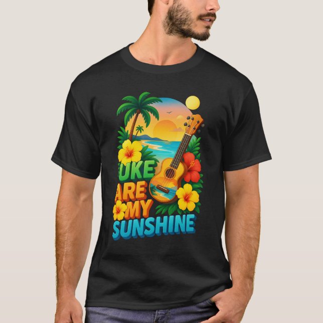 T-shirt Uke Sont Mes Sunshine Ukulele Player Ukulelist Hib (Devant)