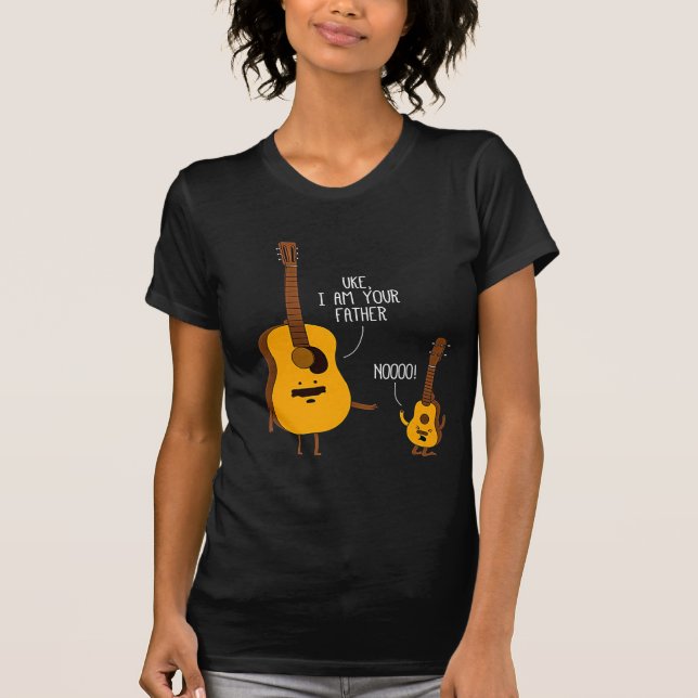 T-shirt Uke Ukulele Je suis ton père papa cadeau (Devant)