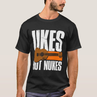 T-shirt Ukes not Nukes Hawaiian Guitare Uke Player
