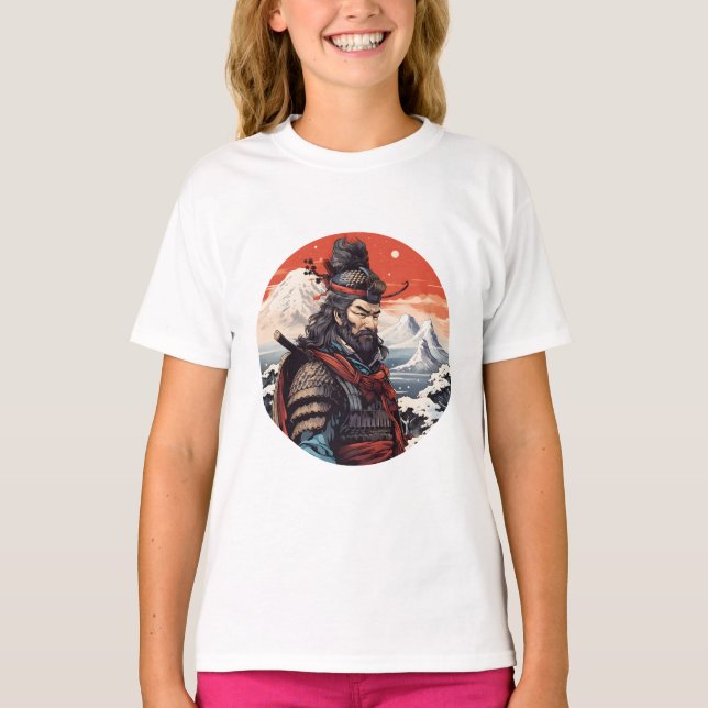 T-shirt Ukiyo-e samurai Japon (Devant)