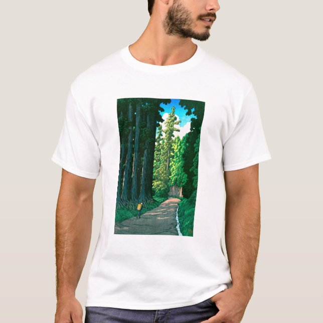 T-shirt ukiyoe hasui No57 Historic Nikkō Highway (Devant)