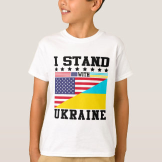 T-shirt Ukraine American Pride Vintage Retro Ukrainian Fla