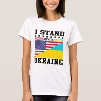 T-shirt Ukraine American Pride Vintage Retro Ukrainian Fla