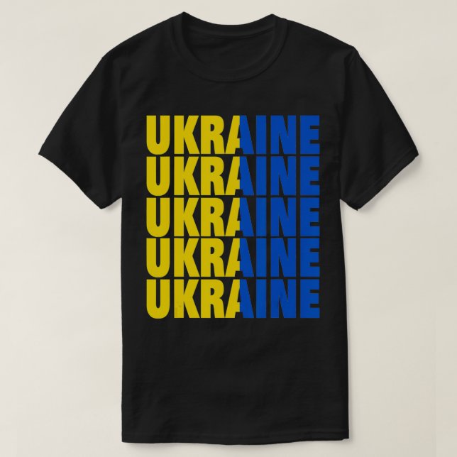 T-shirt Ukraine avec Ukraine ukrainien 1  (Design devant)